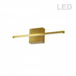 19W LED Wall Sconce, Aged Brass w/ White Acrylic Diffuser, ARY-2419LEDW-AGB