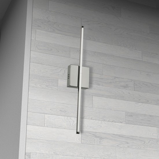 19W LED Wall Sconce, Polished Chrome w/ White Acrylic Diffuser, ARY-2519LEDW-PC