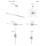 60W LED Chandelier, Polished Chrome with White Acrylic Diffuser