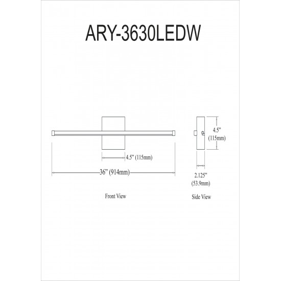 Array 30W LED Wall Sconce, Aged Brass with White Acrylic Diffuser