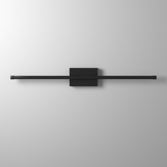 30W LED Wall Sconce, Matte Black with White Acrylic Diffuser