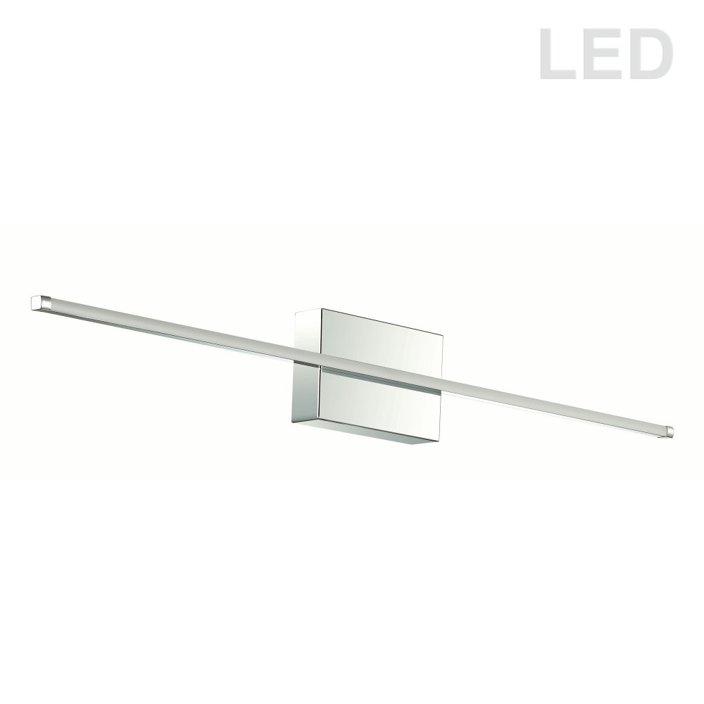 30 Watt LED Wall Sconce Polished Chrome w/White Acrylic Diffuser