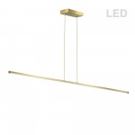 30W Horizontal Pendant, Aged Brass with White Acrylic Diffuser