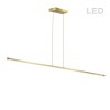 30W Horizontal Pendant, Aged Brass with White Acrylic Diffuser