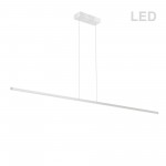 30W Horizontal Pendant, Matte White with White Acrylic Diffuser