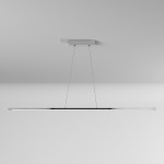 30W LED Horizontal Pendant, Polished Chrome with White Acrylic Diffuser