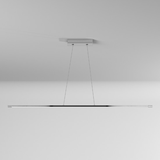 30W LED Horizontal Pendant, Polished Chrome with White Acrylic Diffuser