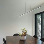 56W Horizontal Matte Black Pendant w/ White Acrylic Diffuser