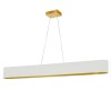 30W Horizontal Aged Brass Pendant w/ White/Gold Shade, AUB-R5030HP-AGB-692