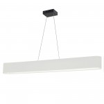 Aubrey 30W Horizontal Matte Black Pendant w/ White Shade, AUB-R5030HP-MB-790