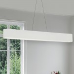 Aubrey 30W Horizontal Matte Black Pendant w/ White Shade, AUB-R5030HP-MB-790