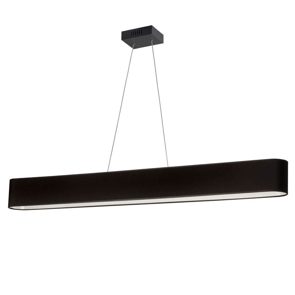 Aubrey 30W Horizontal Matte Black Pendant w/ Black Shade, AUB-R5030HP-MB-797