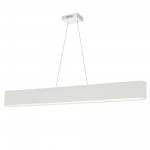 Aubrey 30W Horizontal Matte White Pendant w/ White Shade, AUB-R5030HP-MW-790