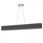 30W Horizontal Polished Chrome Pendant w/ Black/Clear Shade, AUB-R5030HP-PC-2406