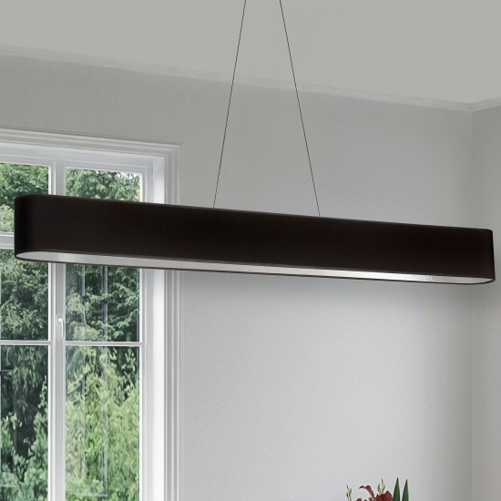 30W Horizontal Polished Chrome Pendant w/ Black/Silver Shade, AUB-R5030HP-PC-697