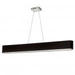 Aubrey 30W Horizontal Polished Chrome Pendant w/ Black Shade, AUB-R5030HP-PC-797