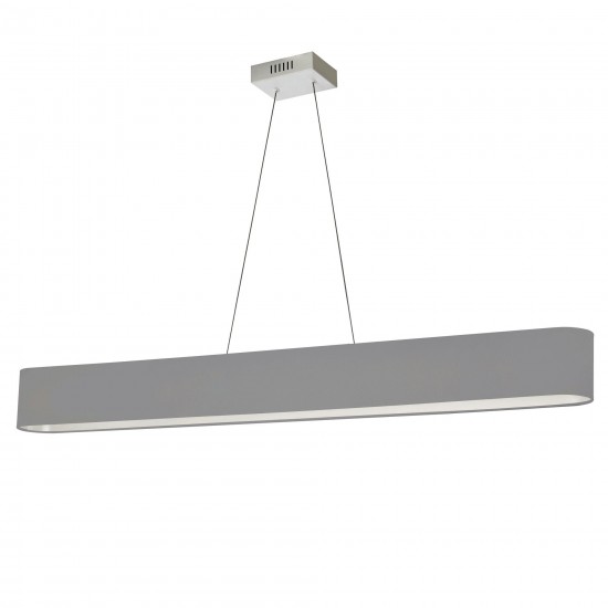 30W Horizontal Polished Chrome Pendant w/Shade