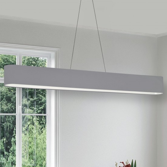 30W Horizontal Polished Chrome Pendant w/Shade