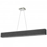 30W Horizontal Polished Chrome Pendant w/ Black/Clear Shade, AUB-S5130HP-PC-2406