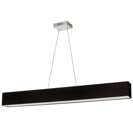 Aubrey 30W Horizontal Polished Chrome Pendant w/ Black Shade, AUB-S5130HP-PC-797