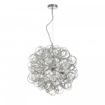 6 Light Tubular Pendant,Polished Chrome Finish