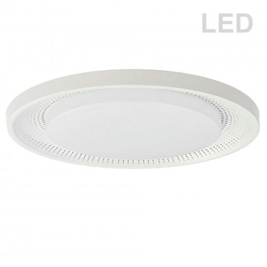 30W Flush Mount Matte White with White Acrylic Diffuser