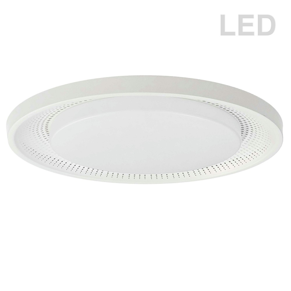 30W Flush Mount Matte White with White Acrylic Diffuser