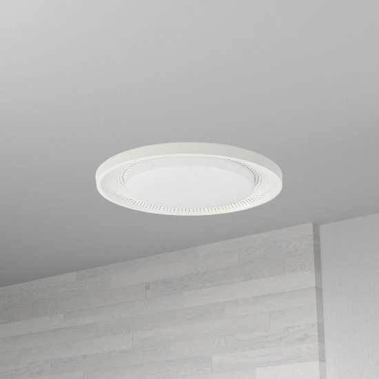 30W Flush Mount Matte White with White Acrylic Diffuser