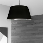 1 Light Brynn Large Pendant, Black/Silver Shade, Black