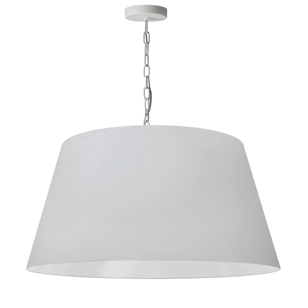 1 Light Brynn Large Pendant, White Shade, White 1 Light Brynn Large Pendant, White Shade, White