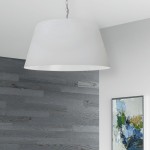1 Light Brynn Large Pendant, White Shade, White