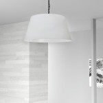 1 Light Brynn Medium Pendant, White Shade, Black