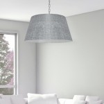 1 Light Brynn Medium Pendant, Grey/Clear Shade, Polished Chrome