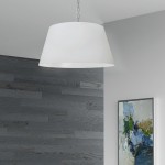 1 Light Brynn Medium Pendant, White Shade, Polished Chrome