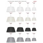 1 Light Brynn Small Pendant, White/Clear Shade, Polished Chrome