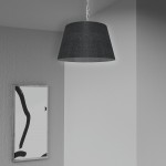 1 Light Brynn Small Pendant, Black/Clear Shade, Polished Chrome