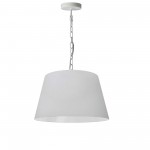 1 Light Brynn Small Pendant, White Shade, White