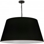 1 Light Brynn Extra Large Pendant, Black Shade, Black