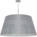 1 Light Brynn X-Large Pendant, Grey/Clear Shade, Polished Chrome