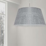 1 Light Brynn X-Large Pendant, Grey/Clear Shade, Polished Chrome