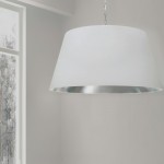 1 Light Brynn X-Large Pendant, White/Silver Shade, Polished Chrome