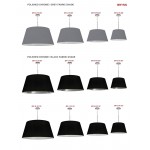 1 Light Brynn X-Large Pendant, Black/Silver Shade, Polished Chrome