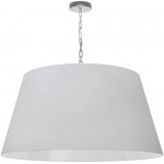 1 Light Brynn X-Large Pendant, White Shade, Polished Chrome