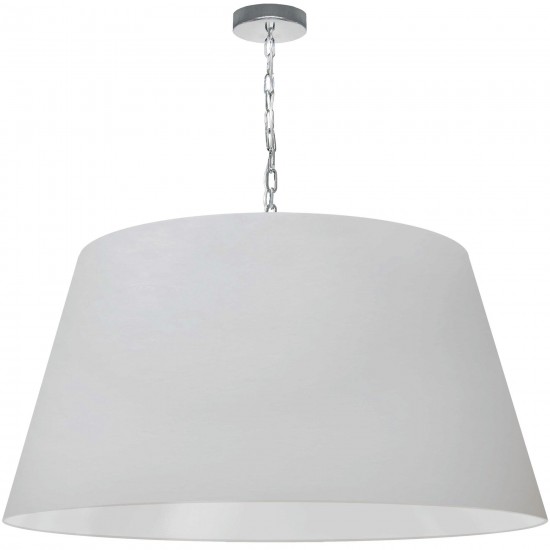 1 Light Brynn X-Large Pendant, White Shade, Polished Chrome