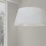 1 Light Brynn X-Large Pendant, White Shade, Polished Chrome