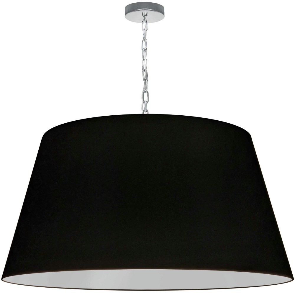 1 Light Brynn X-Large Pendant, Black Shade, Polished Chrome 1 Light Brynn X-Large Pendant, Black Shade, Polished Chrome
