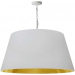 1 Light Brynn X-Large Pendant, White/Gold Shade, White