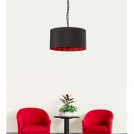 1 Light Medium Braxton Black Pendant w/ Black/Buffalo Check Shade