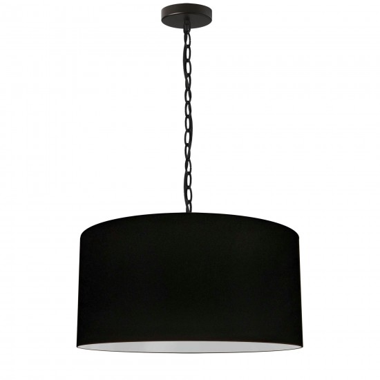 1 Light Medium Braxton Black Pendant w/ Black Shade