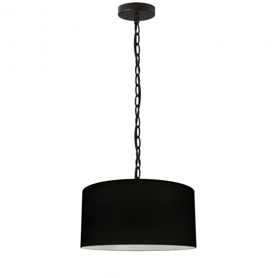 1 Light Small Braxton Black Pendant w/ Black Shade